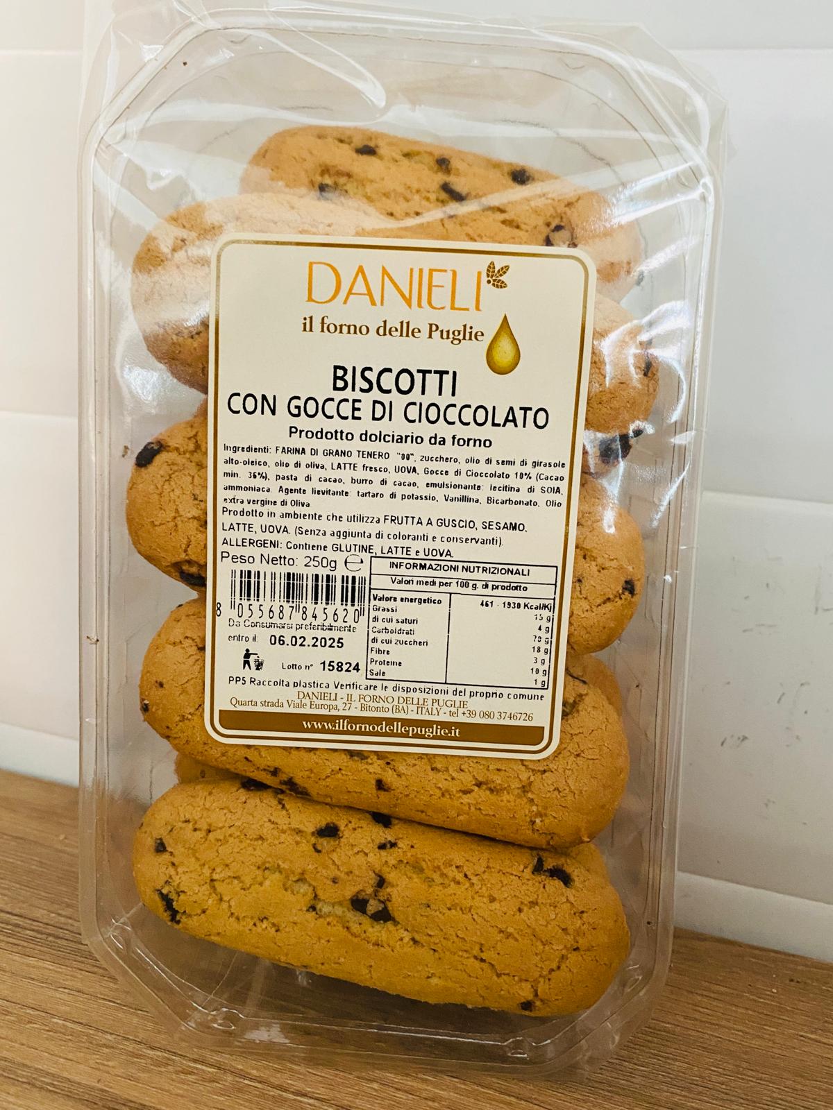 Biscotti con gocce di cioccolato, 250g