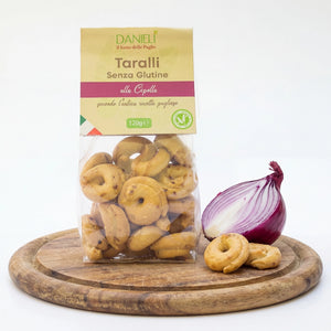Taralli pugliesi SENZA GLUTINE, Cipolla, 120g
