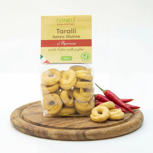 Taralli pugliesi SENZA GLUTINE, Peperoncino, 120g