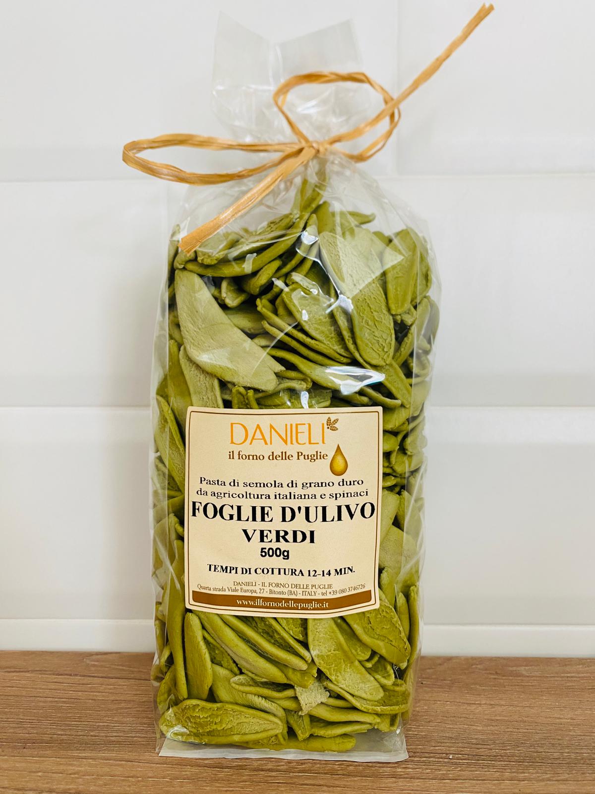 Foglie d'ulivo pugliesi, Agli spinaci, 500g