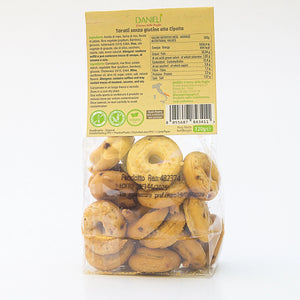 Taralli pugliesi SENZA GLUTINE, Cipolla, 120g