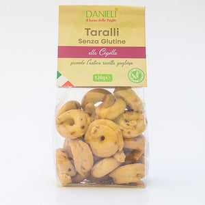Taralli pugliesi SENZA GLUTINE, Cipolla, 120g