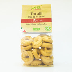 Taralli pugliesi SENZA GLUTINE, Peperoncino, 120g