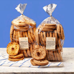 Frise integrali con lievito madre cotte nel forno a legna, 500g