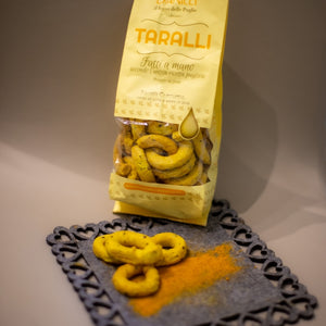 Taralli alla curcuma, semi di chia e semi di lino, 240g